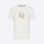 Dior Men Relaxed-Fit Dior by Erl T-shirt White Slub Cotton Jersey