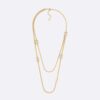 Dior Women 30 Montaigne Necklace Gold-Finish Metal and Sand Pink Lacquer