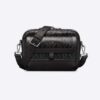 Dior Women Hit the Road Messenger Pouch Black CD Diamond Canvas and Smooth Calfskin