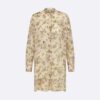 Dior Women Long Blouse Multicolor Cotton Voile with Violets Motif