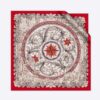 Dior Women Rose Des Vents 90 Square Scarf Red and Ivory Silk Twill 9 Dior Women Rose Des Vents 90 Square Scarf Red and Ivory Silk Twill