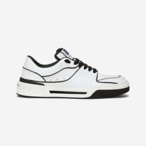 Dolce Gabbana D&G Unisex Calfskin Nappa New Roma Sneakers-Black