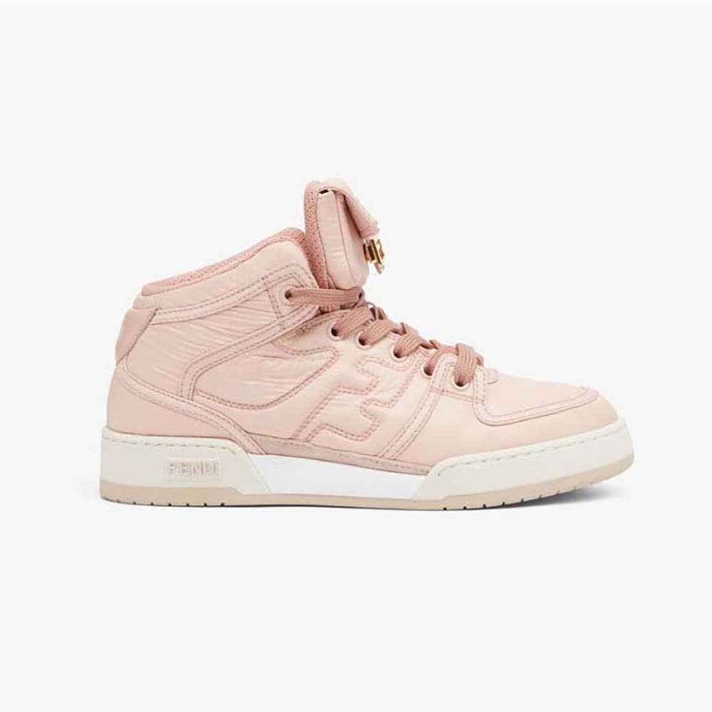 Fendi Unisex Match Pink Nylon High-Tops