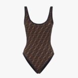 Fendi Women Brown Lycra® Swimsuit-Brown