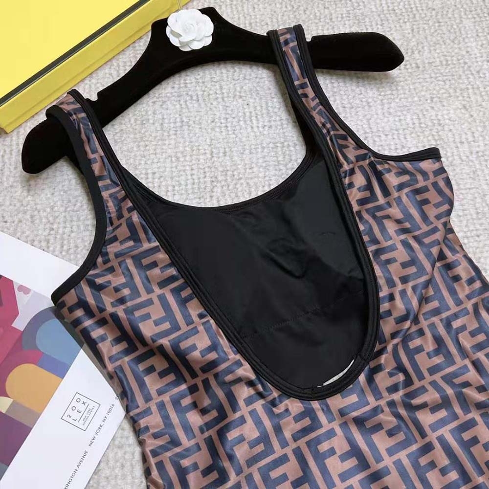 Fendi Women Brown Lycra® Swimsuit-Brown 6 Fendi Women Brown Lycra® Swimsuit-Brown - Image 6