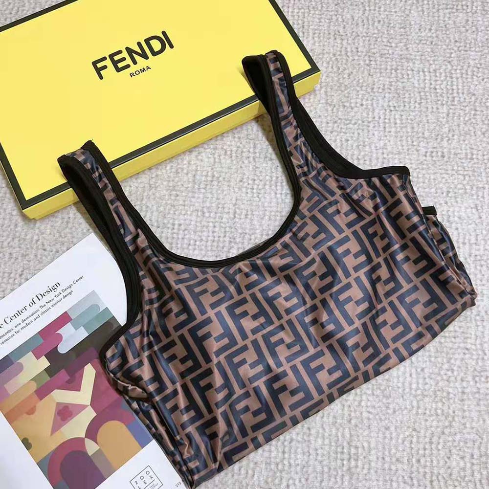 Fendi Women Brown Lycra® Swimsuit-Brown 5 Fendi Women Brown Lycra® Swimsuit-Brown - Image 5