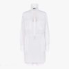 Fendi Women High Collar Shirt White Cotton Dress