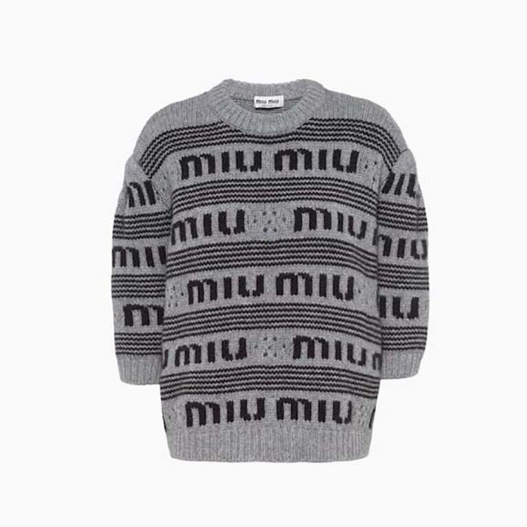 Miu Miu Women Embroidered Cotton Fleece Sweatshirt with Embroidered ...