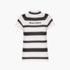 Miu Miu Women Cashmere and Silk Turtleneck Sweater-White
