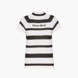 Miu Miu Women Cashmere and Silk Turtleneck Sweater-White