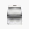 Miu Miu Women Cotton Miniskirt with Intarsia Logo-Black