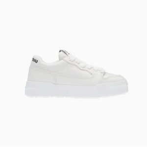 Miu Miu Women Leather Sneakers-White