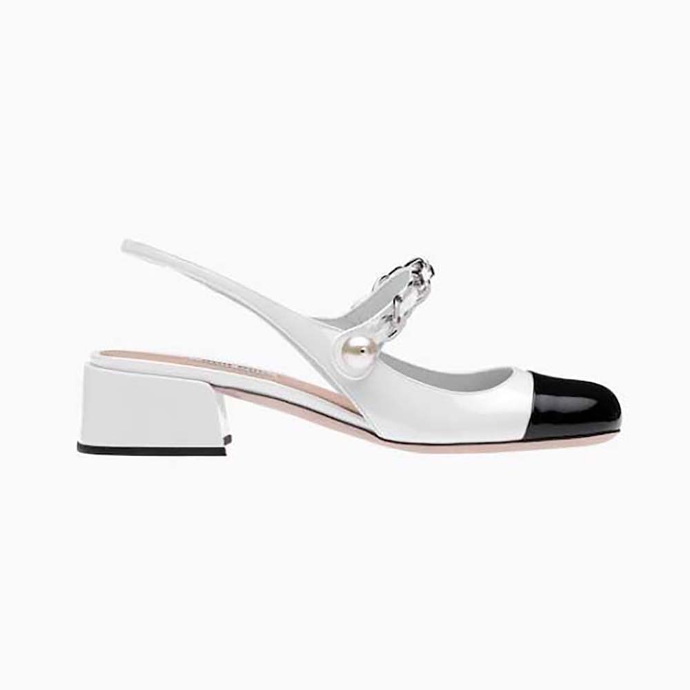 Miu Miu Women Naplak Pumps in 35 mm Heel Height-Black