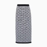 Miu Miu Women Viscose Skirt with Jacquard Logo