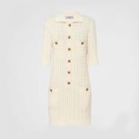 Prada Women Cable-Knit Cotton Mini-Dress