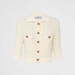 Prada Women Cable-Knit Cotton Sweater