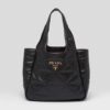Prada Women Medium Nappa-Leather Tote Bag with Topstitching
