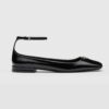 Prada Women Patent Leather Ballerinas-Black