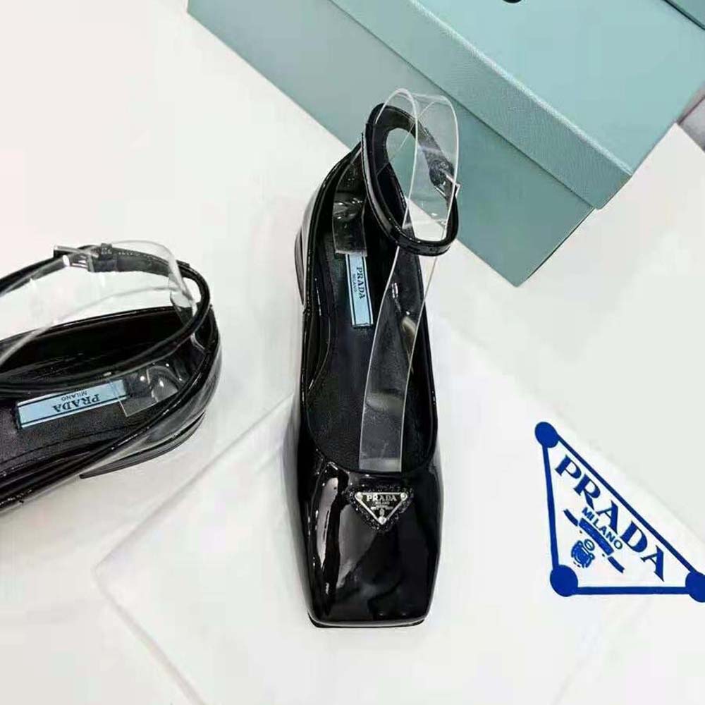 Prada Women Patent Leather Ballerinas-Black 7 Prada Women Patent Leather Ballerinas-Black - Image 7