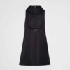 Prada Women Re-Nylon Mini-Dress with Enameled Metal Triangle Logo