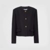 Prada Women Single-Breasted Tricotine Jacket