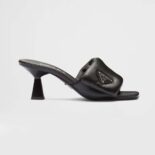 Prada Women Soft Padded Nappa Sandals-Black