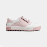 Roger Vivier Women Very Vivier Strass Buckle Sneakers in Leather-Pink