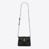 Saint Laurent YSL Women Loulou Toy Strap Bag in Matelassé "Y" Leather-Black
