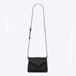Saint Laurent YSL Women Loulou Toy Strap Bag in Quilted "Y" Leather-Black
