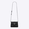 Saint Laurent YSL Women Loulou Toy Strap Bag in Quilted "Y" Leather-Black/Silver