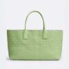 Bottega Veneta Women Medium Cabat Leather Tote Bag with Detachable Strap-Aqua 11 Bottega Veneta Women Medium Cabat Leather Tote Bag with Detachable Strap-Aqua