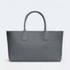 Bottega Veneta Women Medium Cabat Leather Tote Bag with Detachable Strap-Gray 12 Bottega Veneta Women Medium Cabat Leather Tote Bag with Detachable Strap-Gray