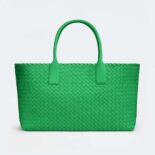 Bottega Veneta Women Medium Cabat Leather Tote Bag with Detachable Strap-Green