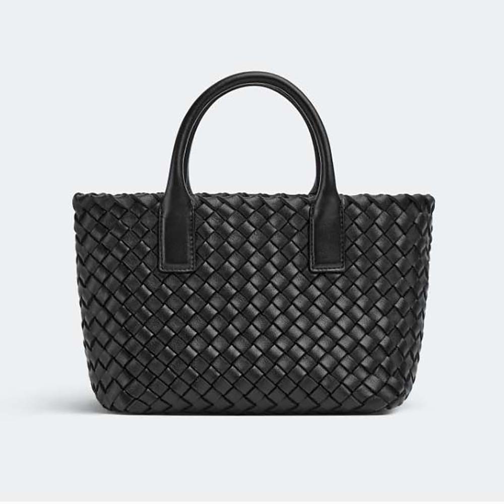 Bottega Veneta Women Mini Cabat Intreccio Leather Tote Bag with ...