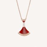 Bvlgari Women DIVAS' DREAM Necklace in 18 KT Rose Gold with Pendant Set-Red