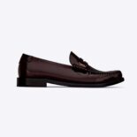 Celine Women Le Loafer Penny Slippers in Smooth Leather-Maroon