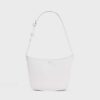 Celine Women Medium Celine Croque Bag in Shiny Calfskin-White