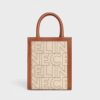 Celine Women Mini Vertical Cabas Celine in Textile with Celine All-Over Print