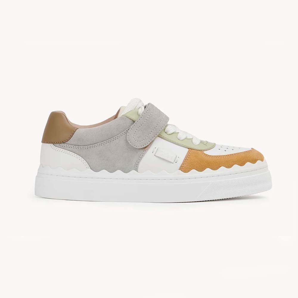 Chloe Women Lauren Sneaker with Strap-Brown