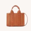 Chloe Women Mini Woody Tote Bag with Embroidered Chloé Logo-Brown