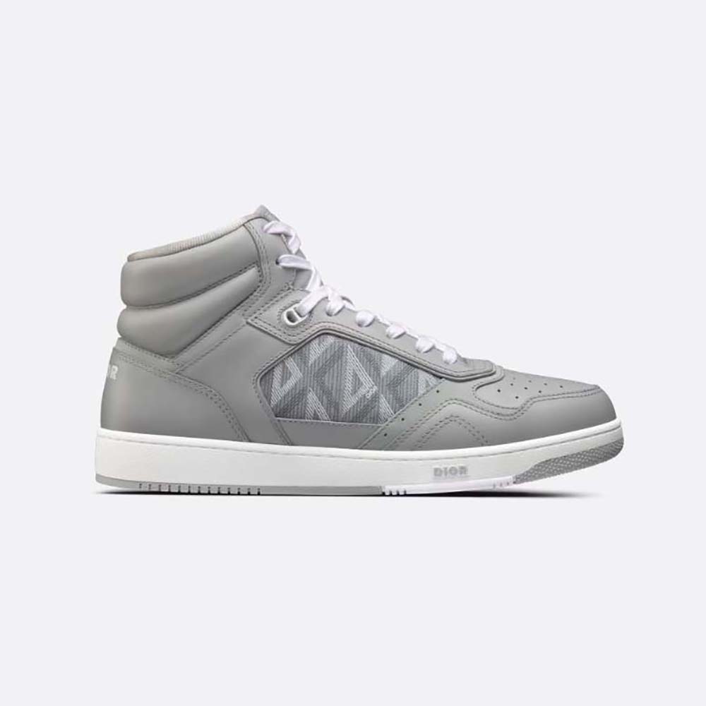 Dior Men B27 High-Top Sneaker Dior Gray Smooth Calfskin and CD Diamond ...