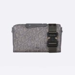 Dior Men Lingot 22 Bag Ruthenium-Colored Dior Oblique Jacquard