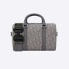 Dior Men Lingot 26 Bag Ruthenium-Colored Dior Oblique Jacquard