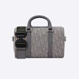 Dior Men Lingot 26 Bag Ruthenium-Colored Dior Oblique Jacquard