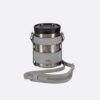 Dior Women Aqua Mug with Shoulder Strap Dior Gray Grained Calfskin and Dior Oblique Stainless Steel