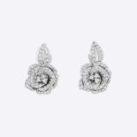 Dior Women Medium Rose Dior Bagatelle Earrings 18K White Gold and Diamonds