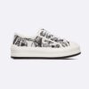 Dior Women Walk'N'Dior Platform Sneaker White and Black Cotton Embroidered with Plan de Paris Motif