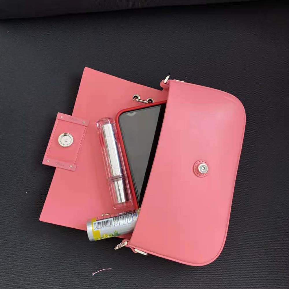 Fendi Women Baguette Phone Pouch Pink Patent Leather Pouch 7 Fendi Women Baguette Phone Pouch Pink Patent Leather Pouch - Image 7