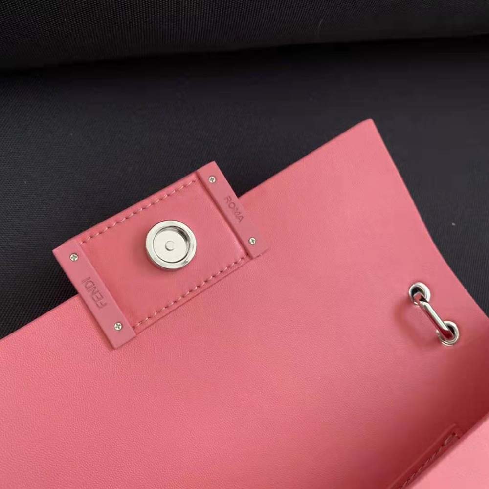 Fendi Women Baguette Phone Pouch Pink Patent Leather Pouch 8 Fendi Women Baguette Phone Pouch Pink Patent Leather Pouch - Image 8