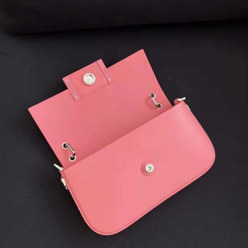 Fendi Women Baguette Phone Pouch Pink Patent Leather Pouch 4 Fendi Women Baguette Phone Pouch Pink Patent Leather Pouch - Image 4
